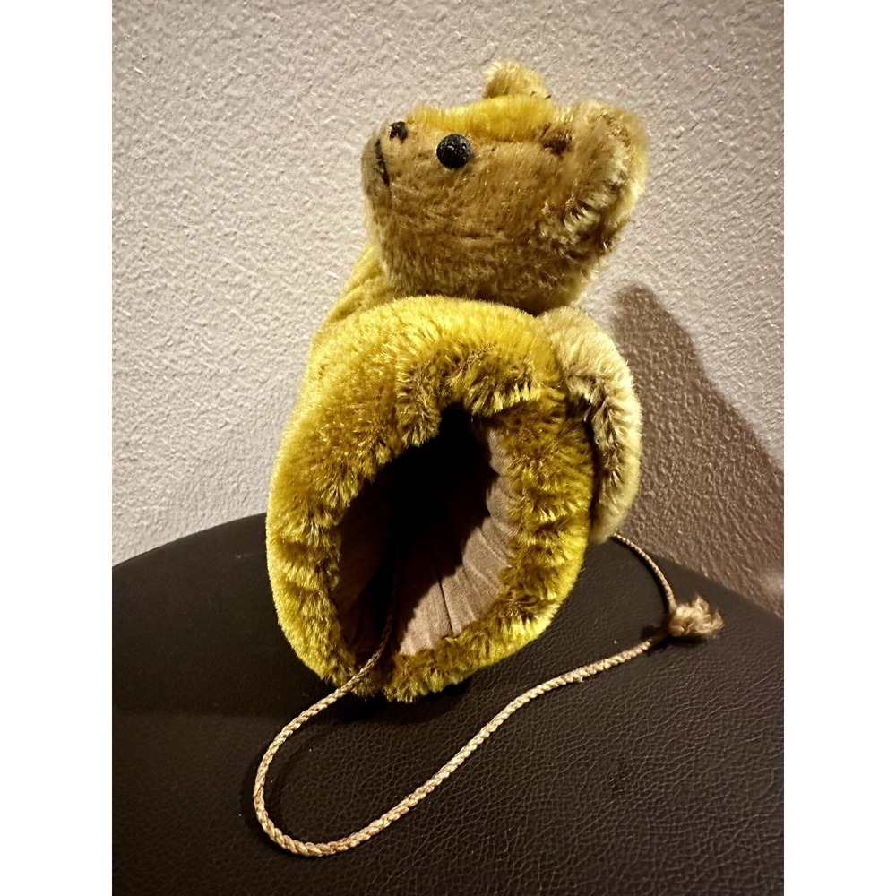 Vintage Mohair Child Teddy Bear Brown Hand Muff 11" Tall Joint Head Antique OOAK - Picture 3 of 10